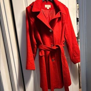 Michael Kors Vibrant Red Trench Coat